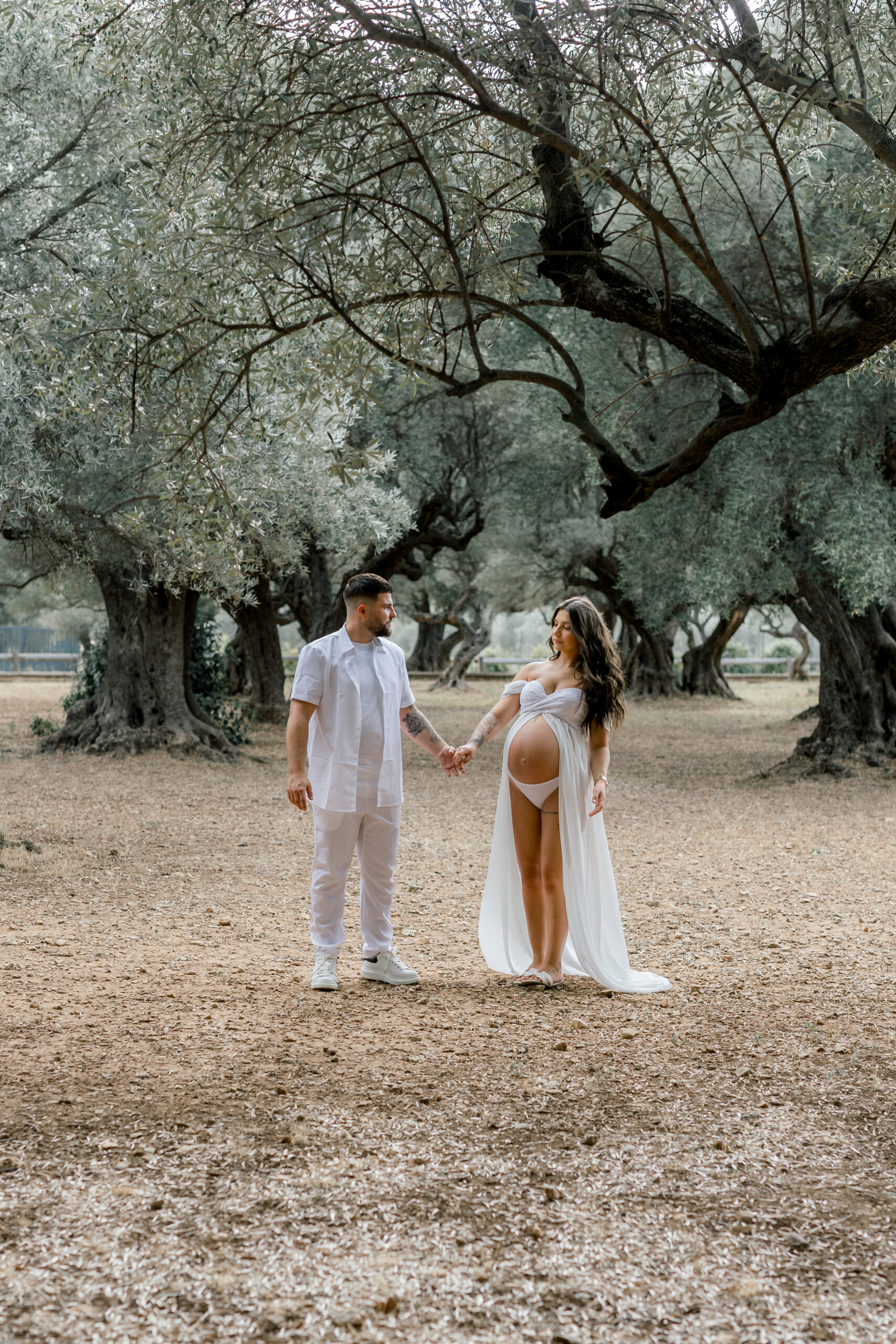 photo grossesse dans les oliviers à La Farlède